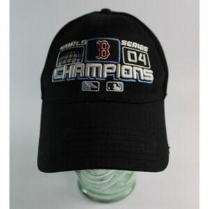 2004 Boston Red Sox World Series Champs Hat MLB Official Locker Room Black